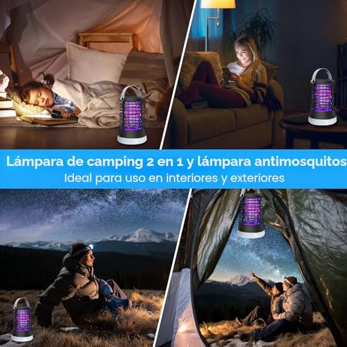 Detalle de Lámpara Antimosquitos Eléctrico Recargable 3 en 1 de Regevo