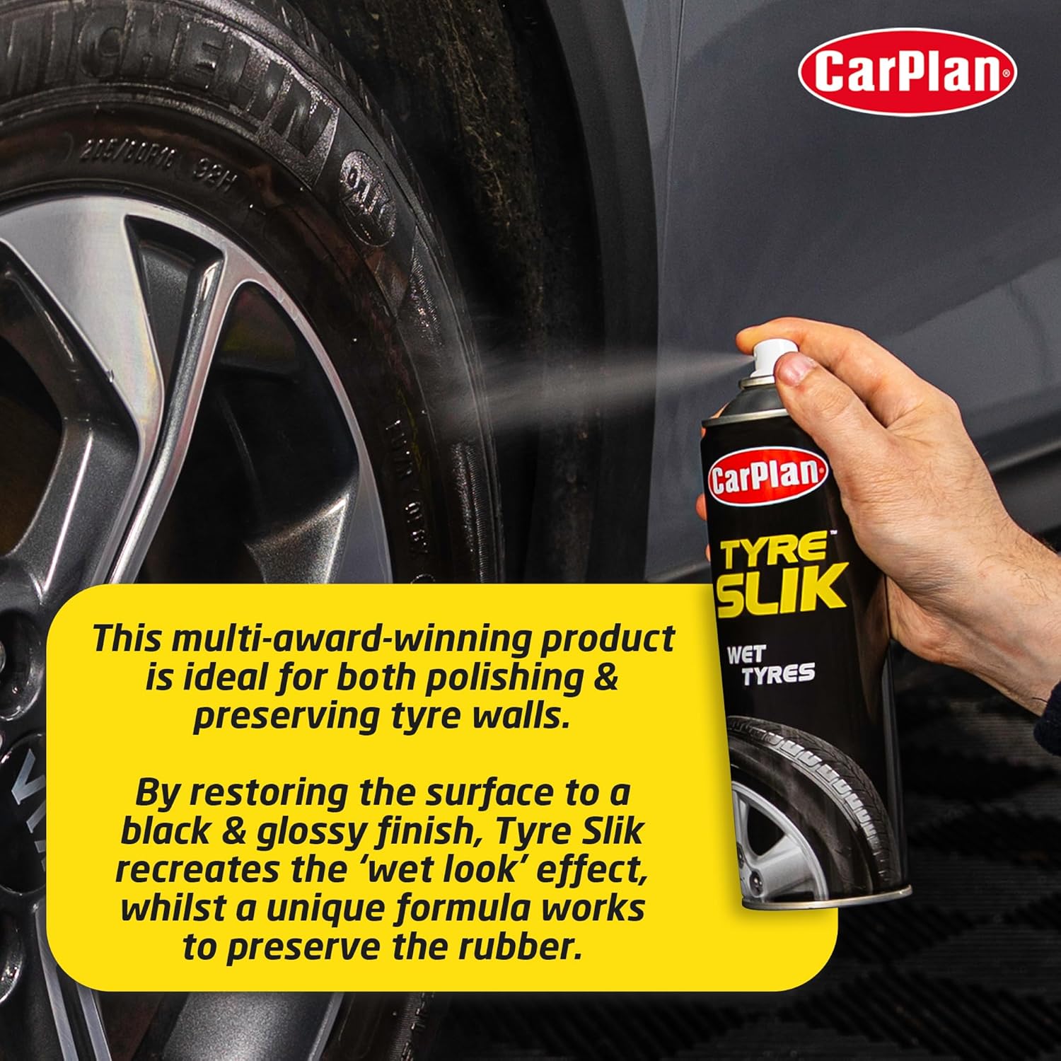 Thumbnail 3 de CarPlan TYS500 Tyre Slik – Wet Look Tyre Spray