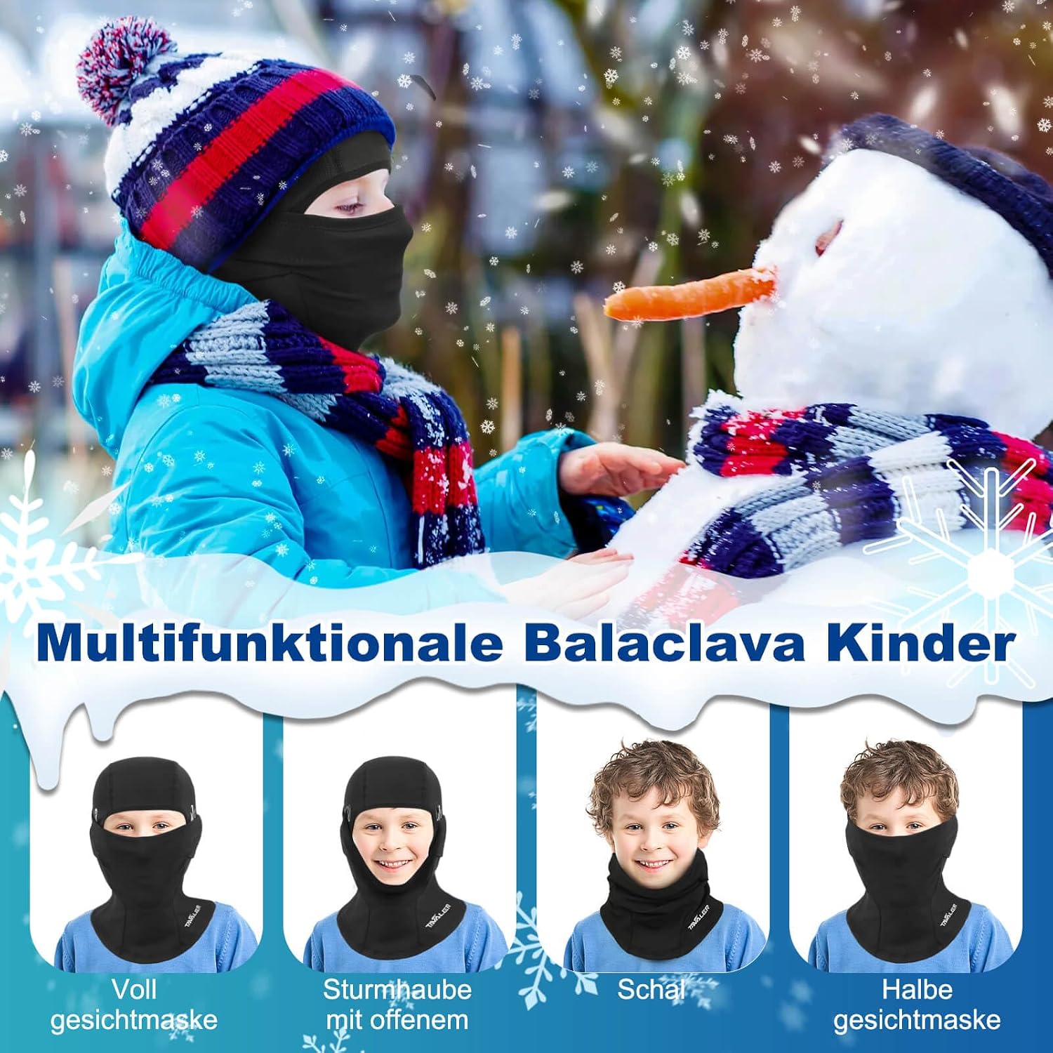 Thumbnail 4 de Tavaler Sturmhaube Kinder 55–60 cm