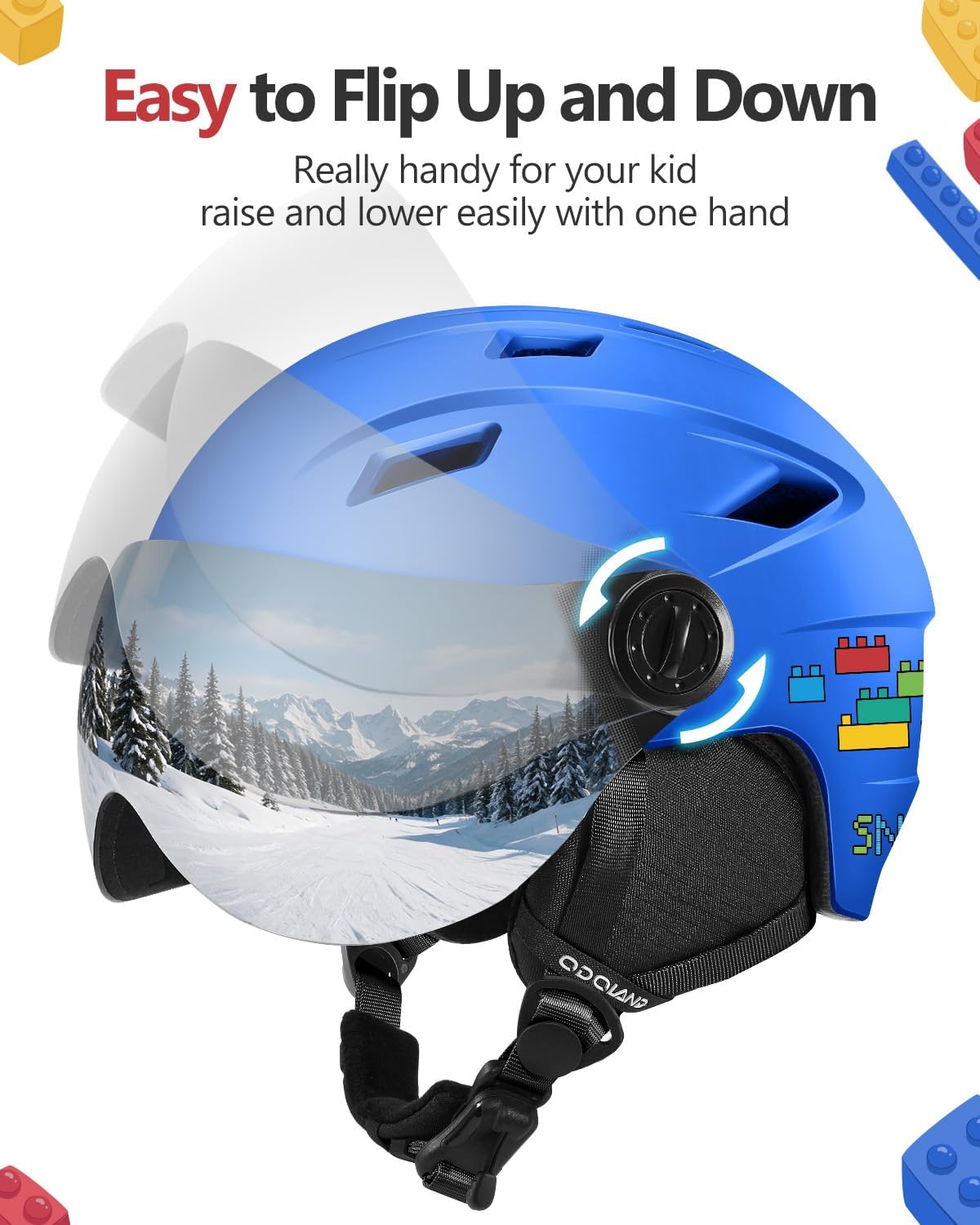 Thumbnail 5 de Odoland Kids Ski Helmet with Visor 3-12
