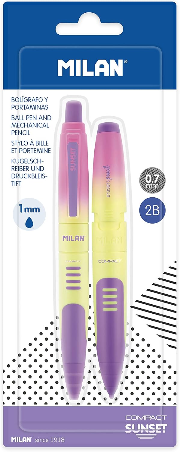 Detalle 2 de MILAN 64183 schrijfset met balpen en Compact Sunset-vulpotlood
