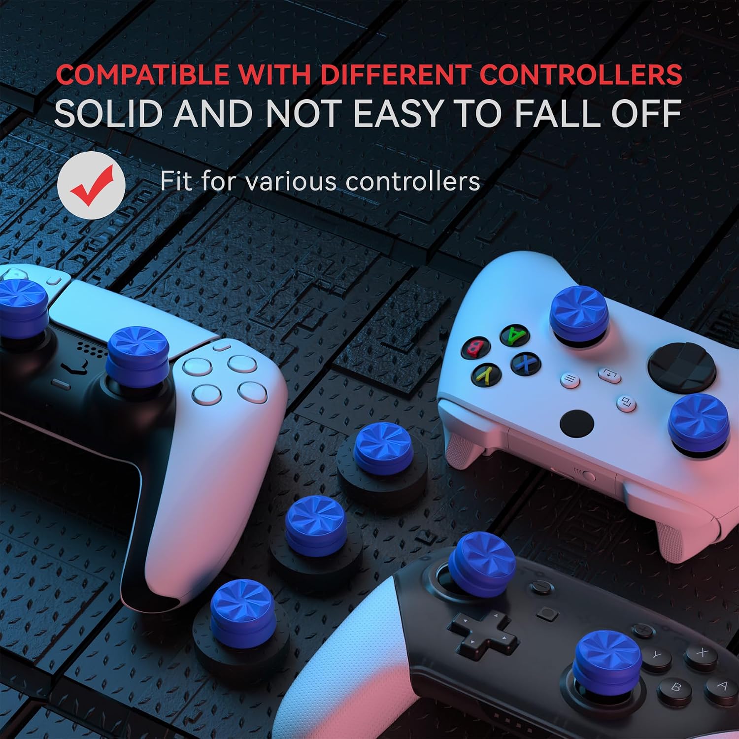 Detalle de PlayVital 3 Height Hurricane Thumb Grips for controllers