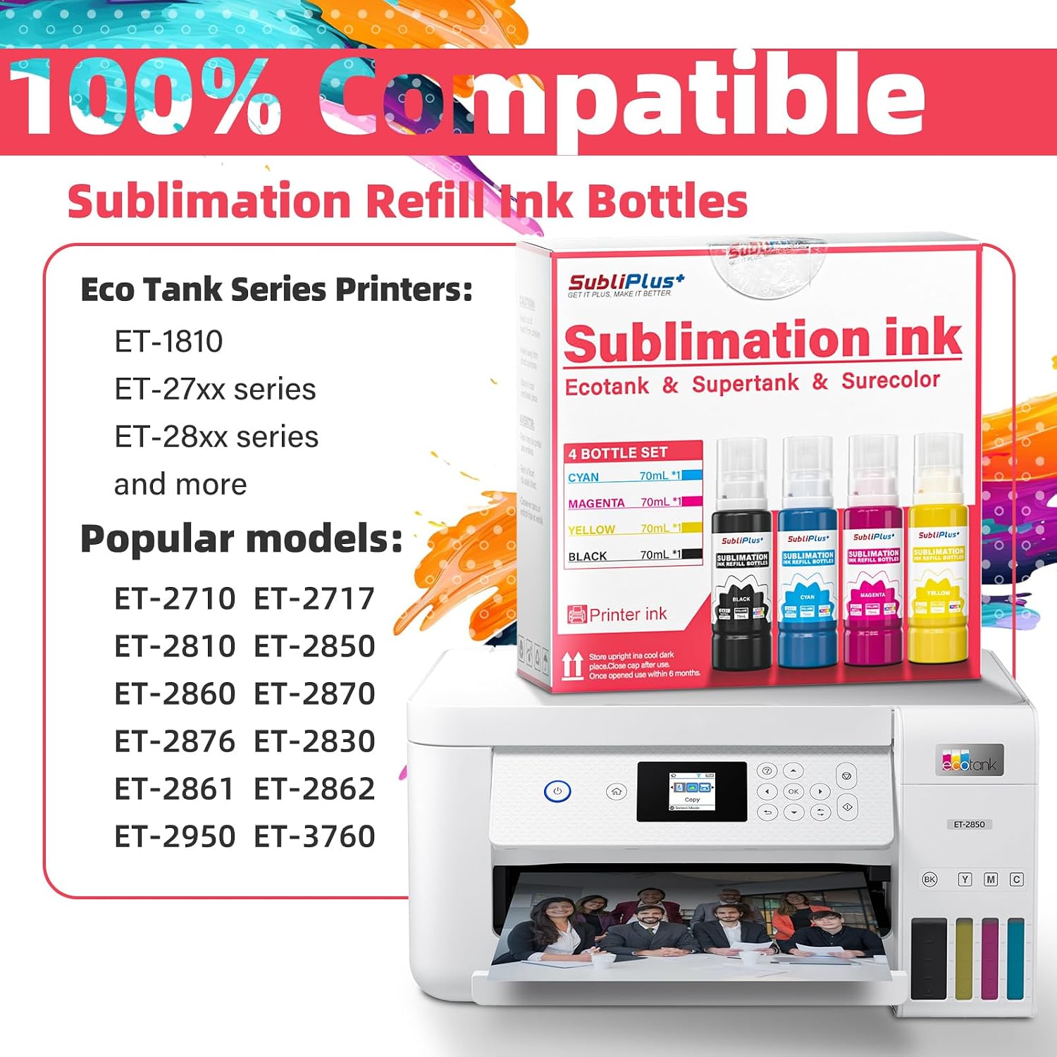 Thumbnail 1 de Sublimation Ink Refill Bottles 4 Colours