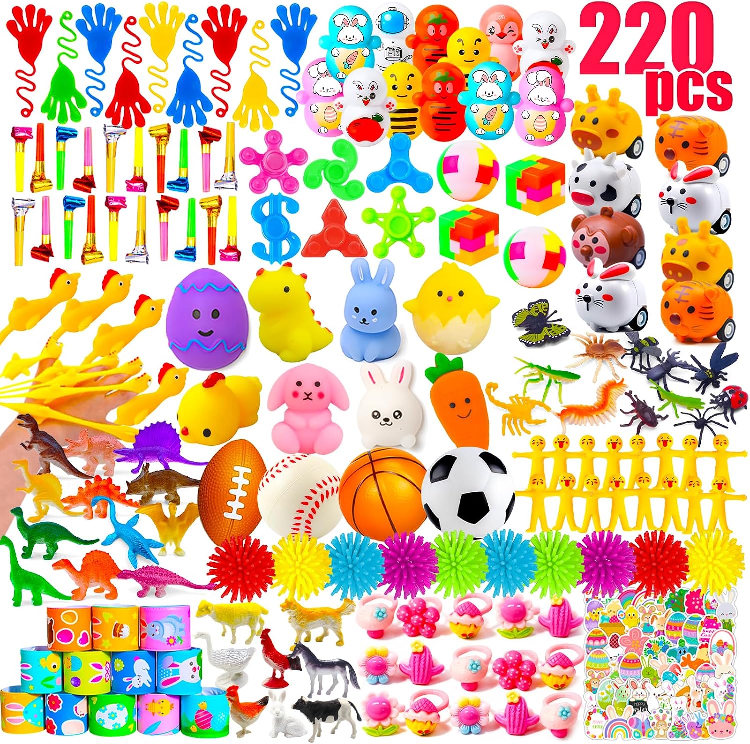 GOAUS Easter Egg Fillers 220 Pc party toys
