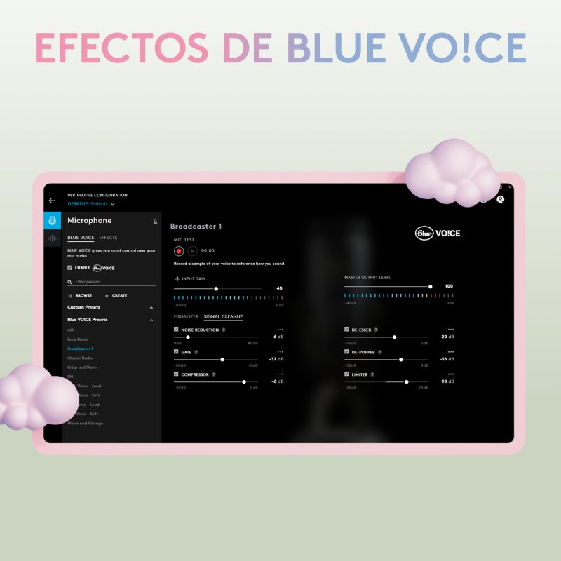 Detalle de Blue Yeti para The Aurora Collection – Blanco (Blue VO!CE)