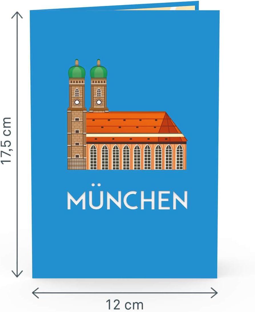 Thumbnail 6 de papercrush Pop Up Karte München – 3D-Geschenkkarte für Bayern, Hotel- oder Reisegutschein zum Geburtstag