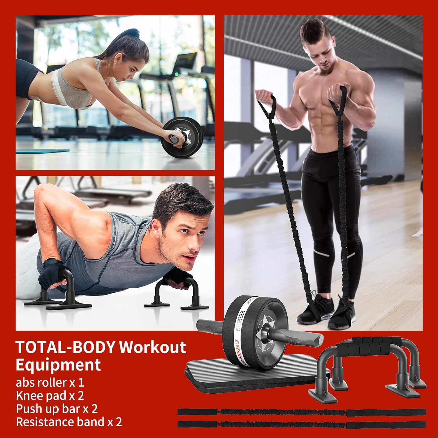 Thumbnail 1 de EnterSports Ab Rollers ab wheel for core training