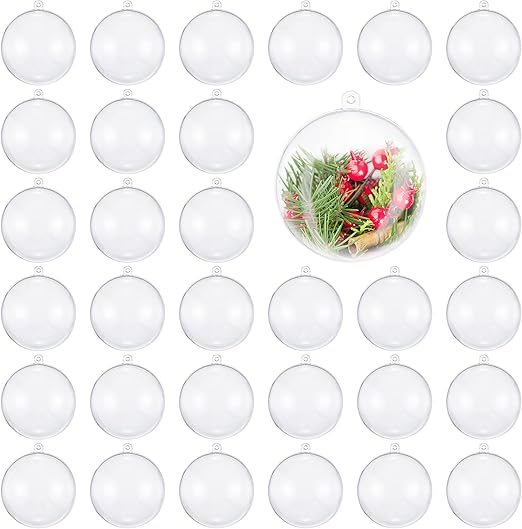 THE TWIDDLERS 48 Bolas de Navidad Transparentes 🎄 Decoración DIY