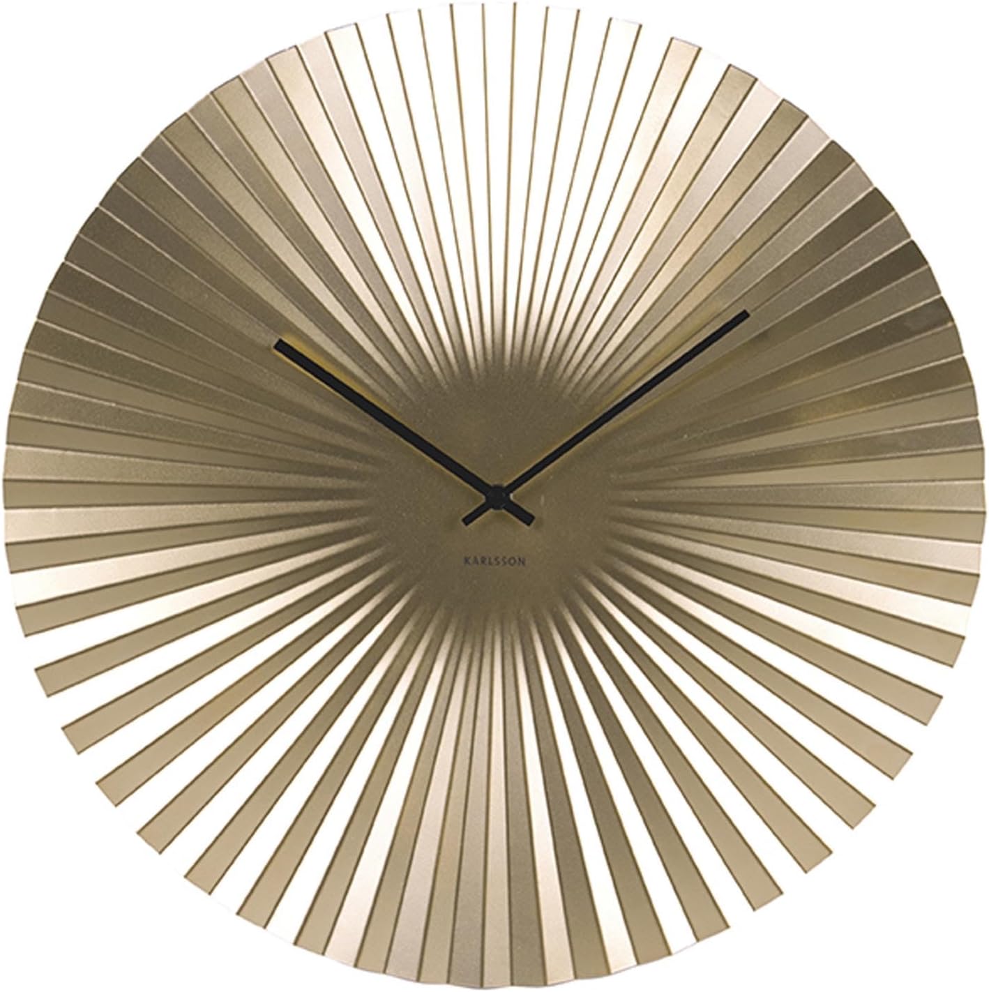 Detalle de Karlsson KA5658GD nowoczesny zegar ścienny 50 cm, złoty, stalowy, cichy