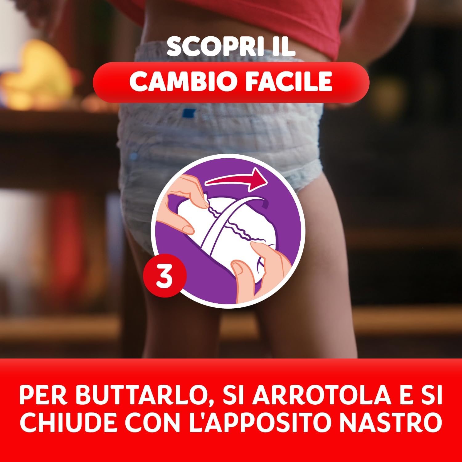 Detalle 2 de Pampers Progressi Mutandino Maxi Taglia 4 (8-15 kg) – 76 Pannolini: comfort, protezione e praticità