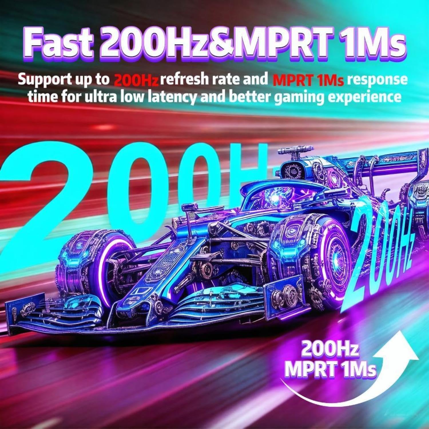 Thumbnail 2 de ZZA 27 Inch Curved Gaming Monitor (200Hz) — Full HD VA, FreeSync, HDMI & DisplayPort, VESA mountable