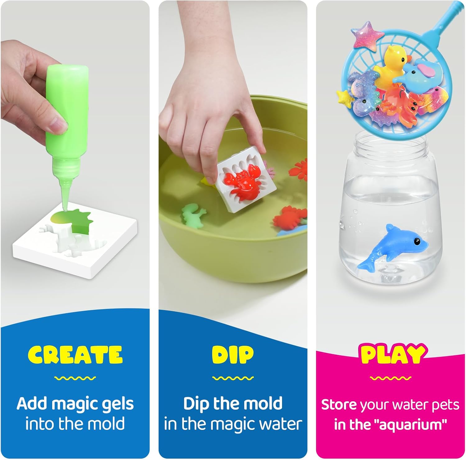 Thumbnail 1 de Magic Water Elf Toy Craft Kit for Kids: DIY Aqua Fairy Water Pets & Squishy Maker