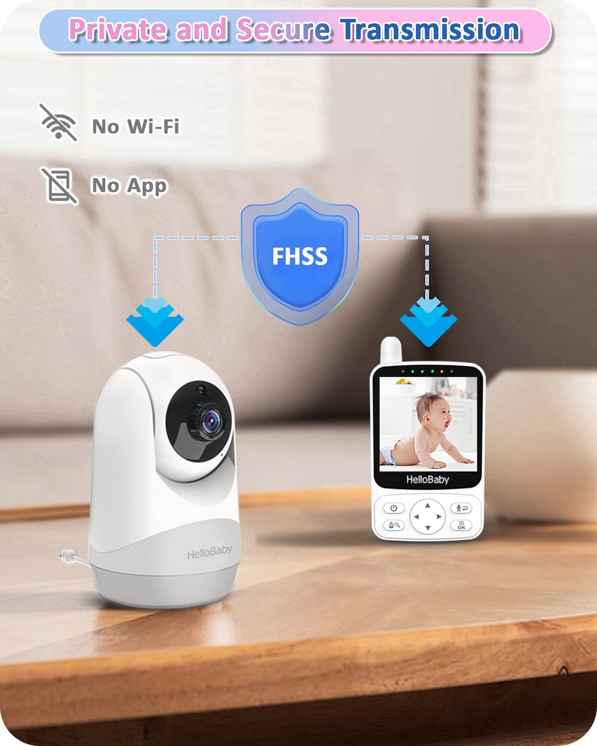 Thumbnail 4 de HelloBaby Babyphone mit 29-Stunden-Akku