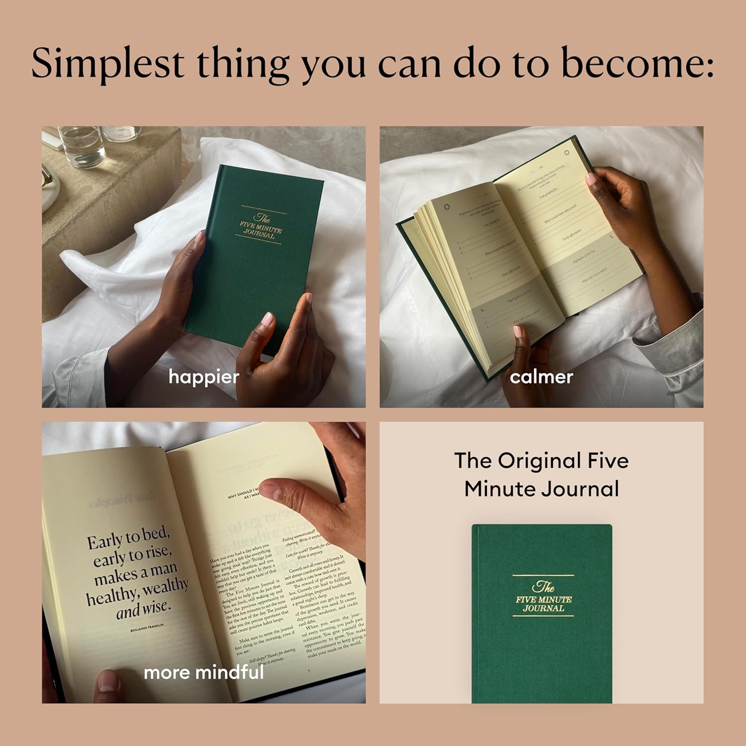 Thumbnail 5 de Intelligent Change: The Five Minute Journal – Daily Gratitude Journal for Happiness, Mindfulness and Reflection