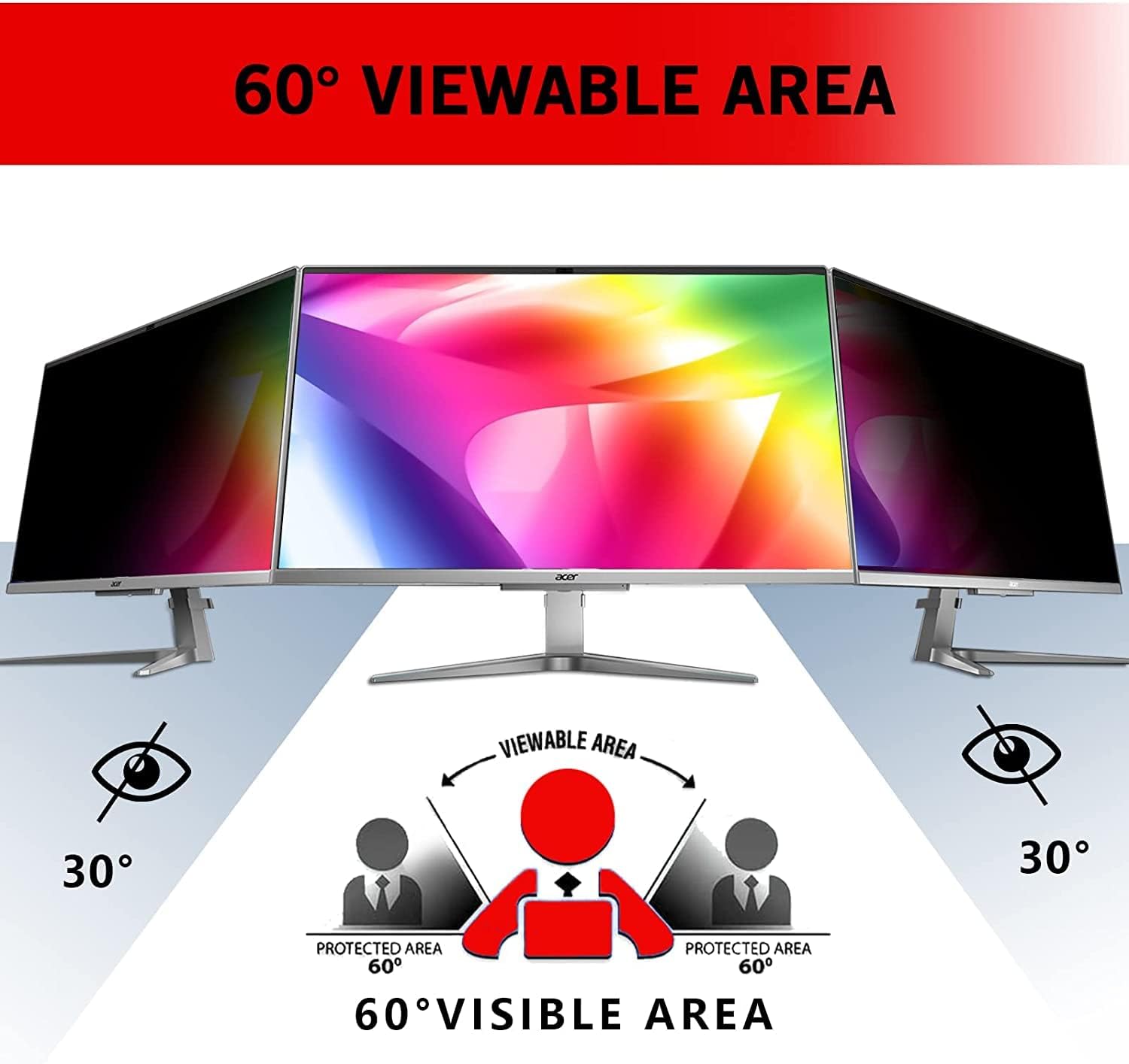 Detalle 2 de PYS Removable Privacy Screen Filter 24"