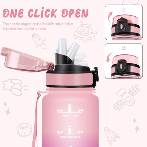 Detalle 2 de HoneyHolly Botella 500 ml con pajita para niños 🚰