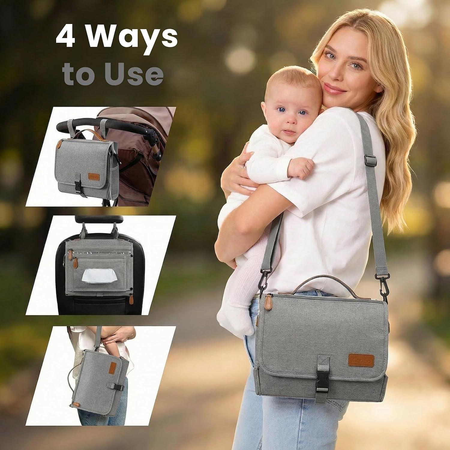 Thumbnail 3 de UBRAVOO Portable Diaper Changing Pad Grey