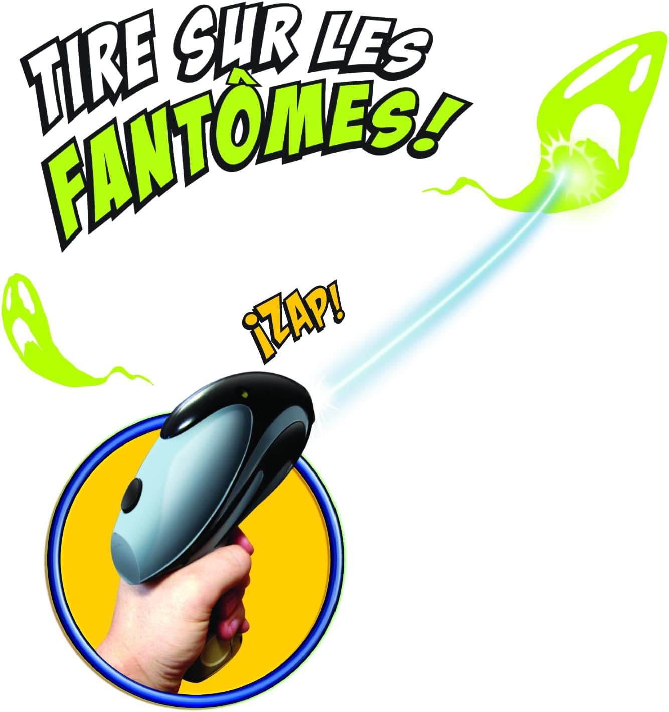 Detalle 1 de ATTACK FANTOMES, Jeu de tir sur des fantômes – Noir/Jaune (8915)
