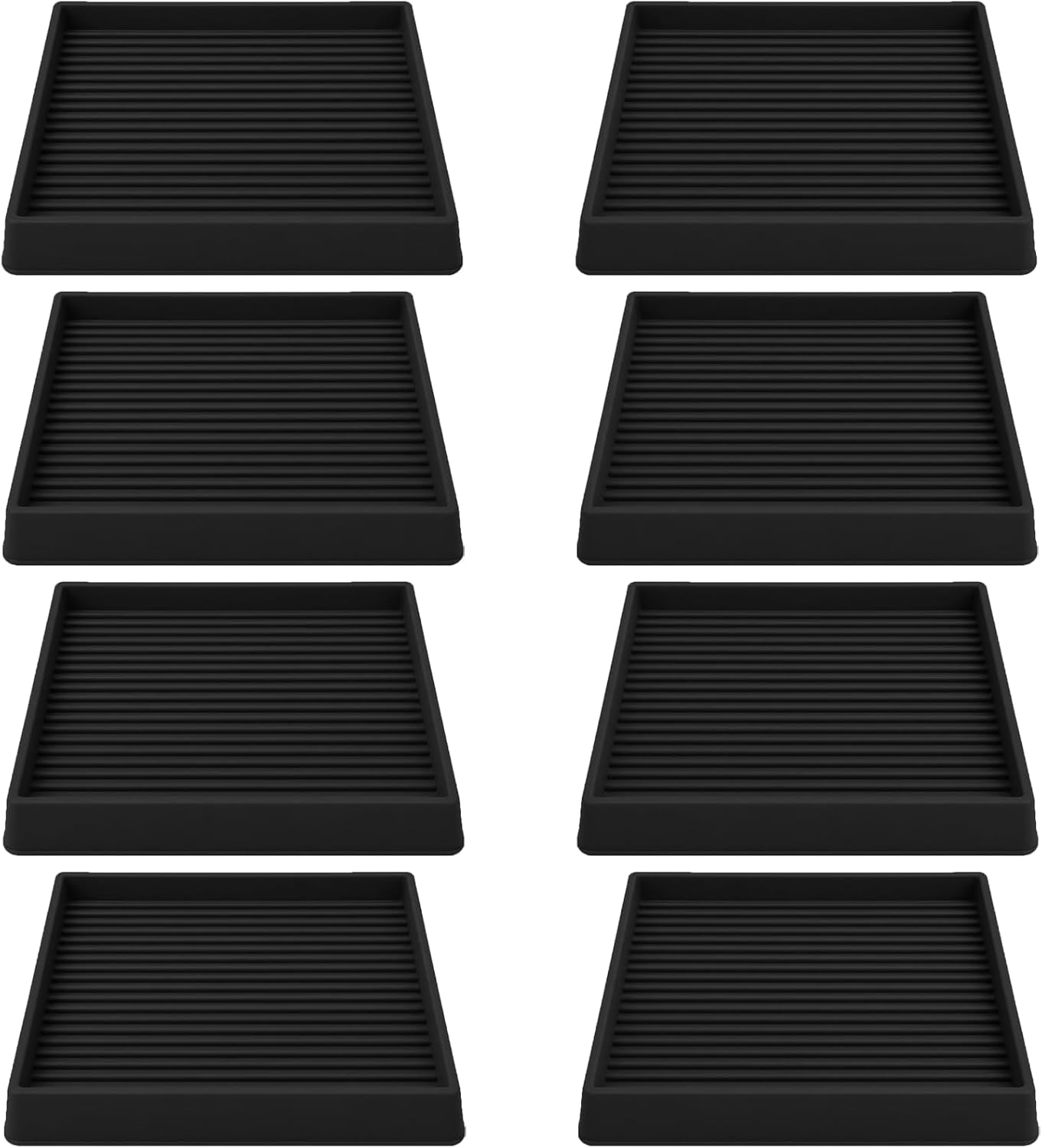 Detalle de Jayen 4x4 Rubber Furniture Caster Cups, Non-Slip Floor Protectors