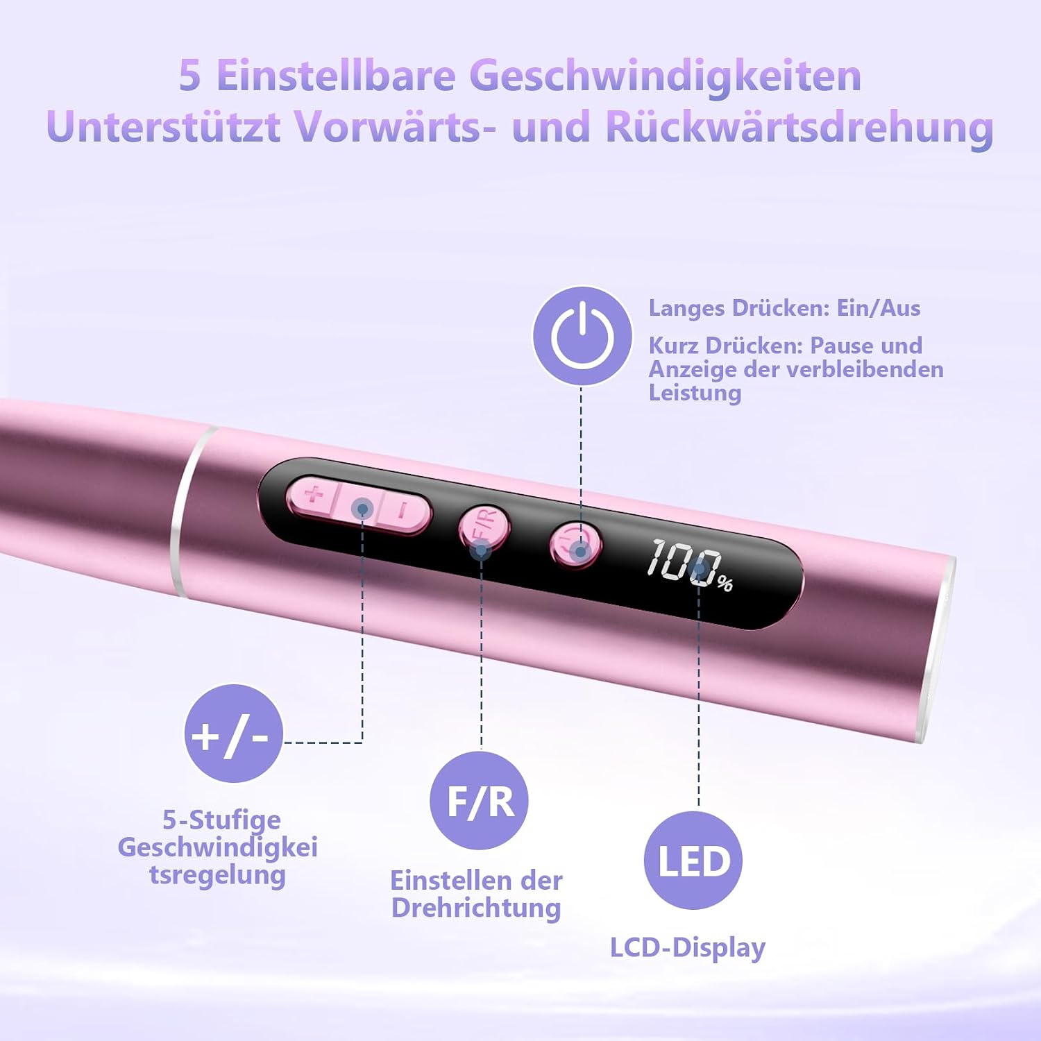 Thumbnail 2 de POFIBO Nagelfräser Kabellos 35.000 U/Min