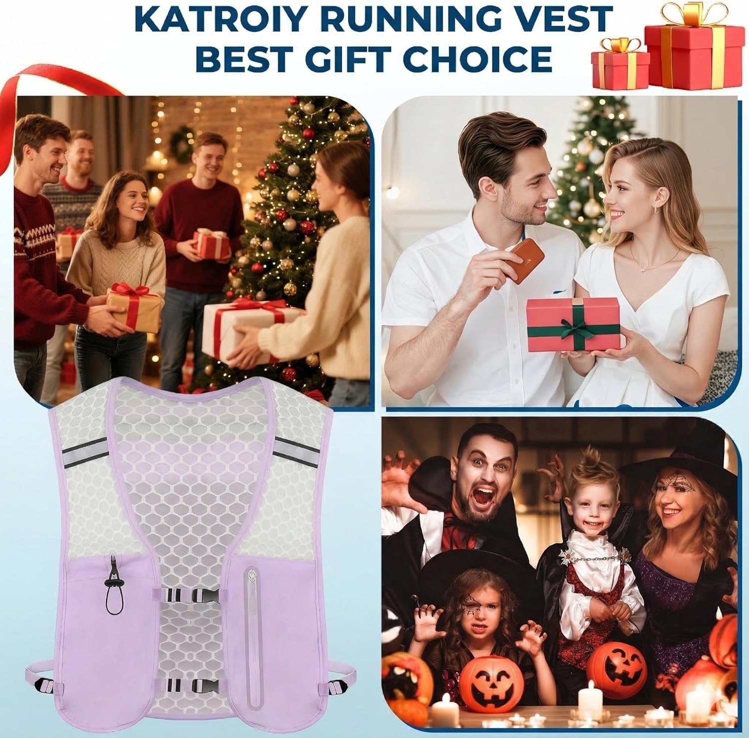 Detalle de Kartoiy Running Vest with Water Bladder – Women’s Lightweight Hydration Pack for Trail Running