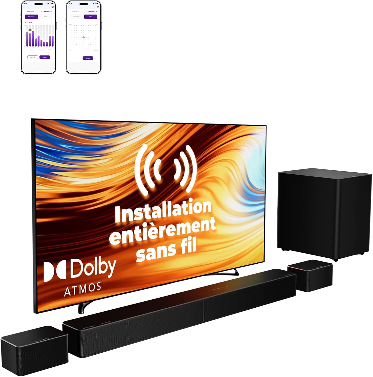 Thumbnail 2 de ULTIMEA Aura A60 Pro soundbar 7.1 z Dolby Atmos, subwooferem 5,25 cala i HDMI eARC