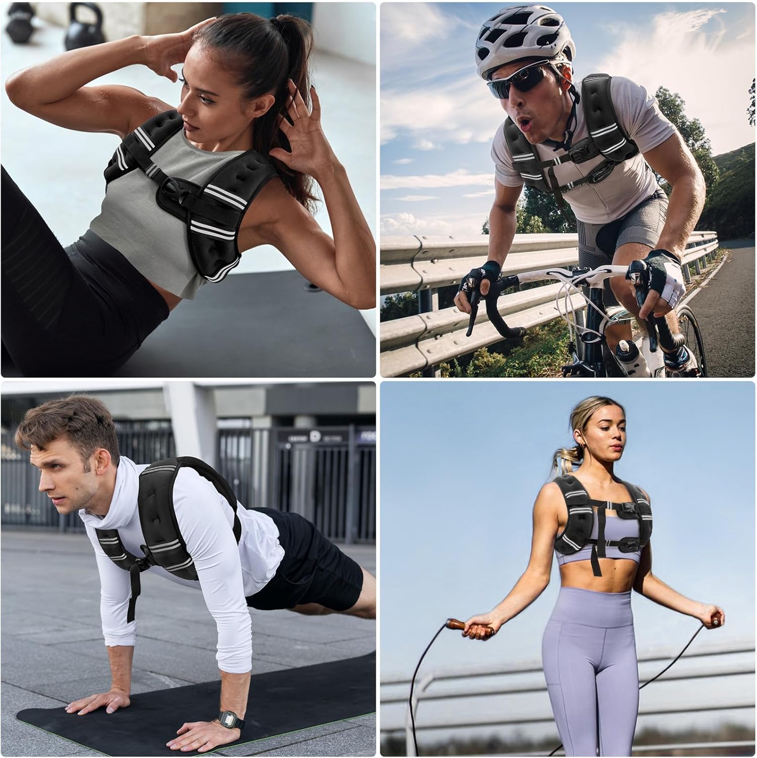Thumbnail 6 de Zeerun Weighted Vest for Men and Women with Reflective Stripes and Adjustable Buckle