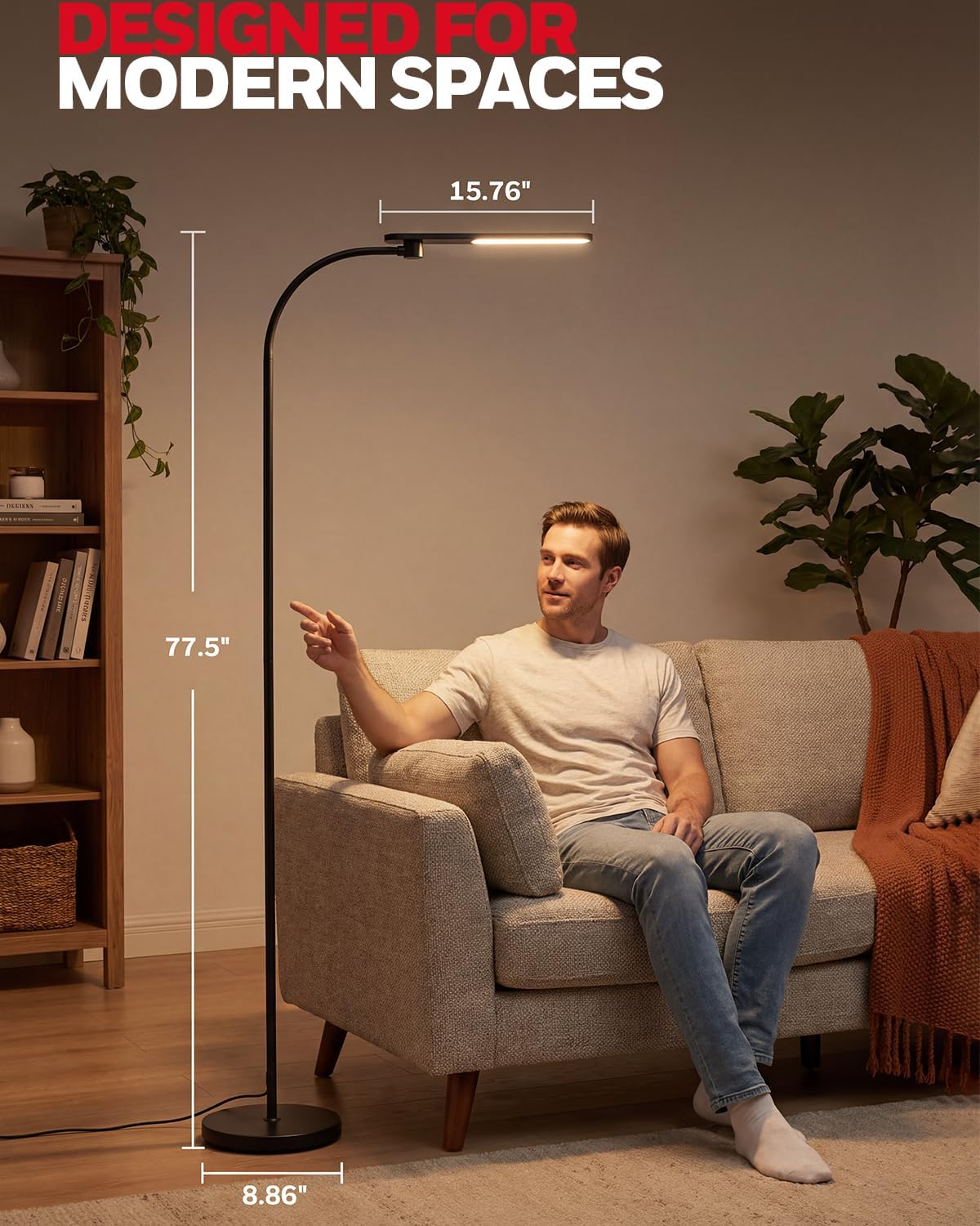 Thumbnail 6 de Honeywell LED Floor Lamp, 77-inch