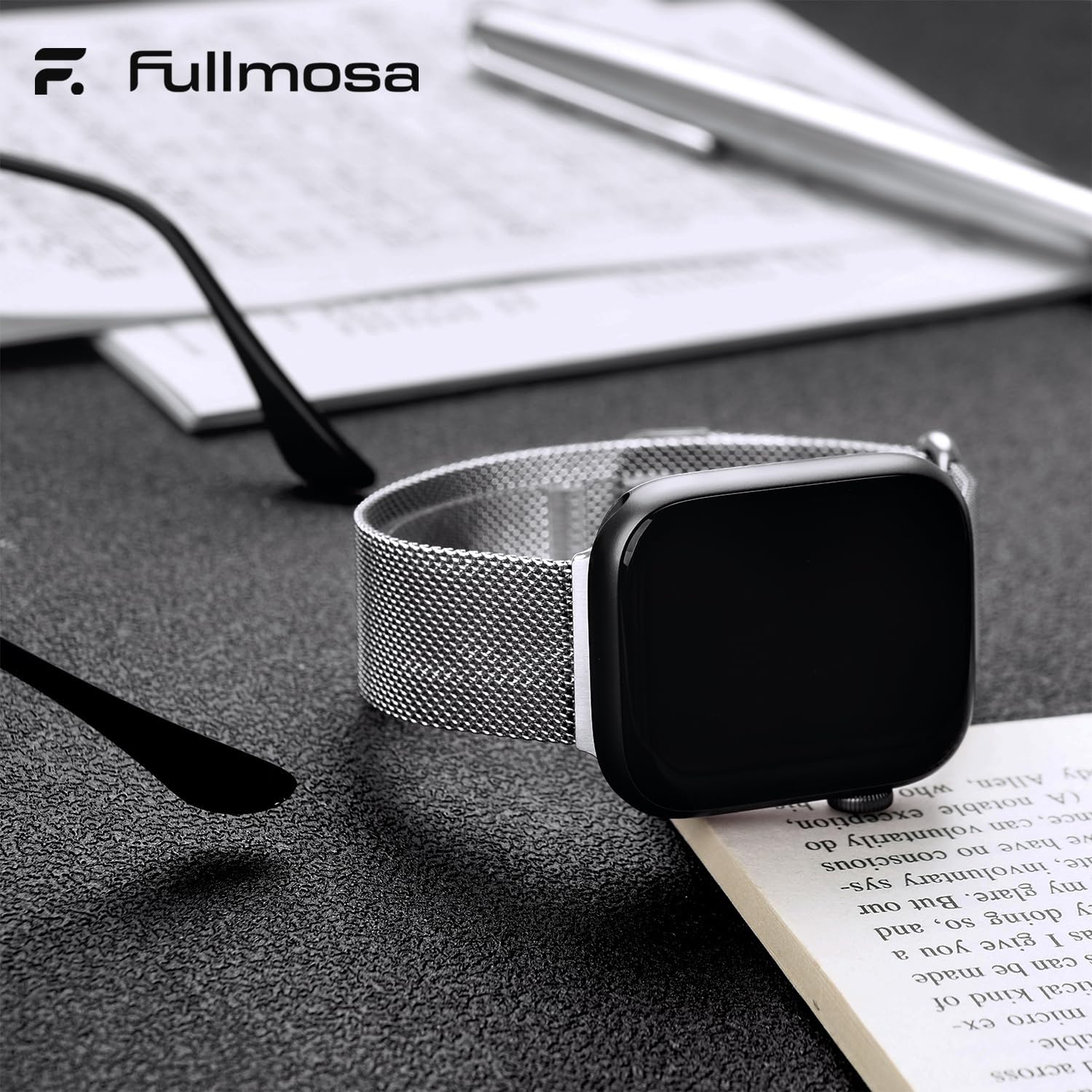Thumbnail 1 de Fullmosa Stainless Steel Milanese Loop Apple Watch Band (Compatible 49mm–38mm)