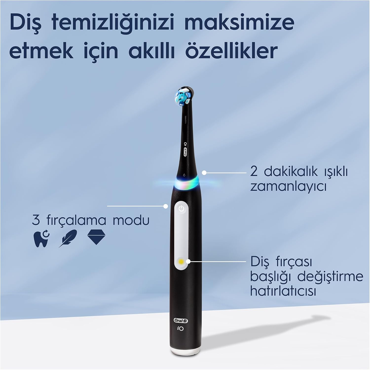 Thumbnail 6 de Oral-B iO Series 3 elektrisk tandborste med tre lägen och timer, svart