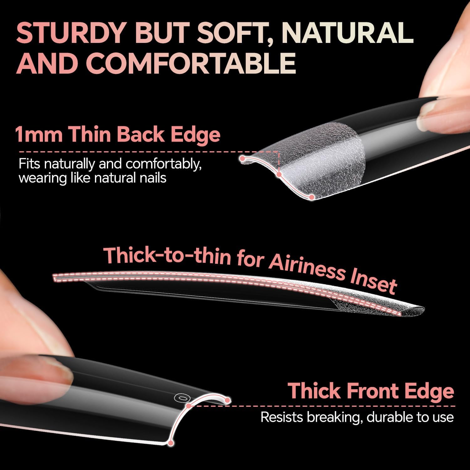 Thumbnail 4 de Extra Long Square Nail Tips, 120 Pieces