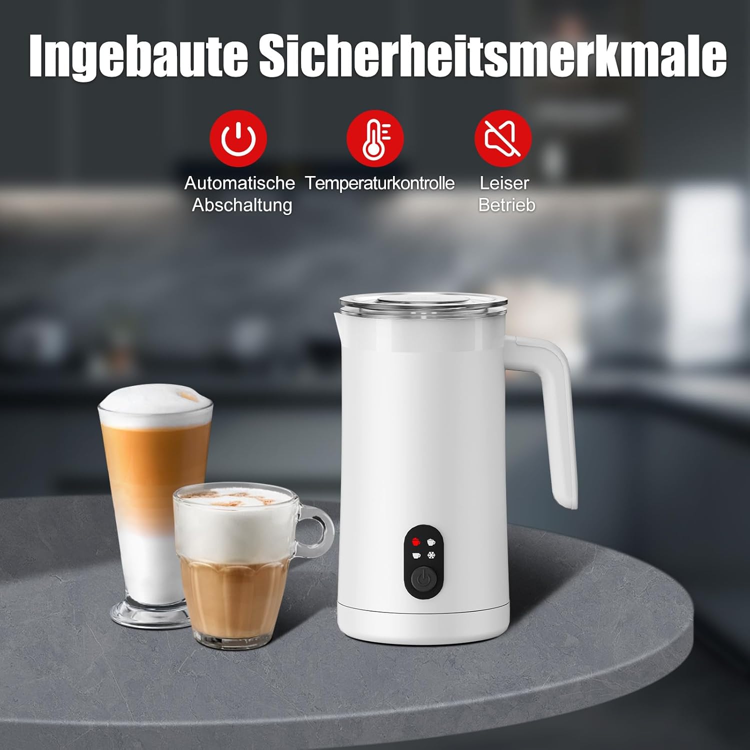 Thumbnail 6 de Ovetedot Milchaufschäumer 4-in-1 (400 ml) für heißen & kalten Milchschaum