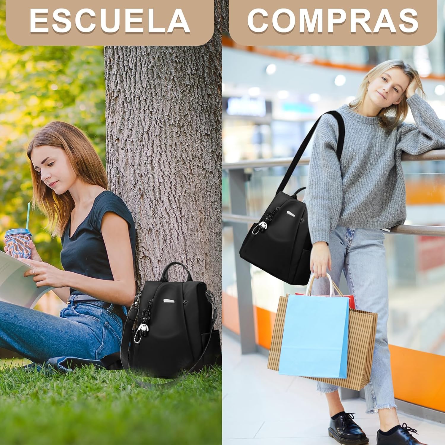 Thumbnail 6 de Eshow Mochila Antirrobo para Mujeres y Chicas 🎒 Multifuncional