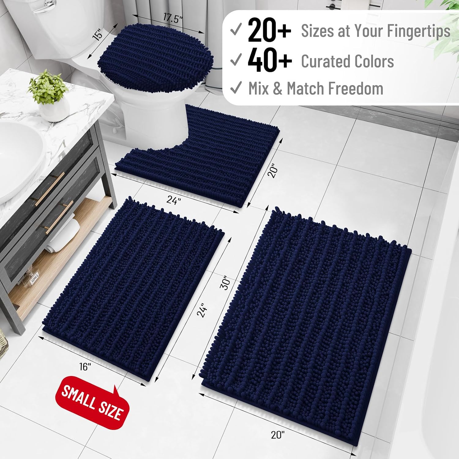 Detalle de Arotive U-Shaped Toilet Rug 24x20