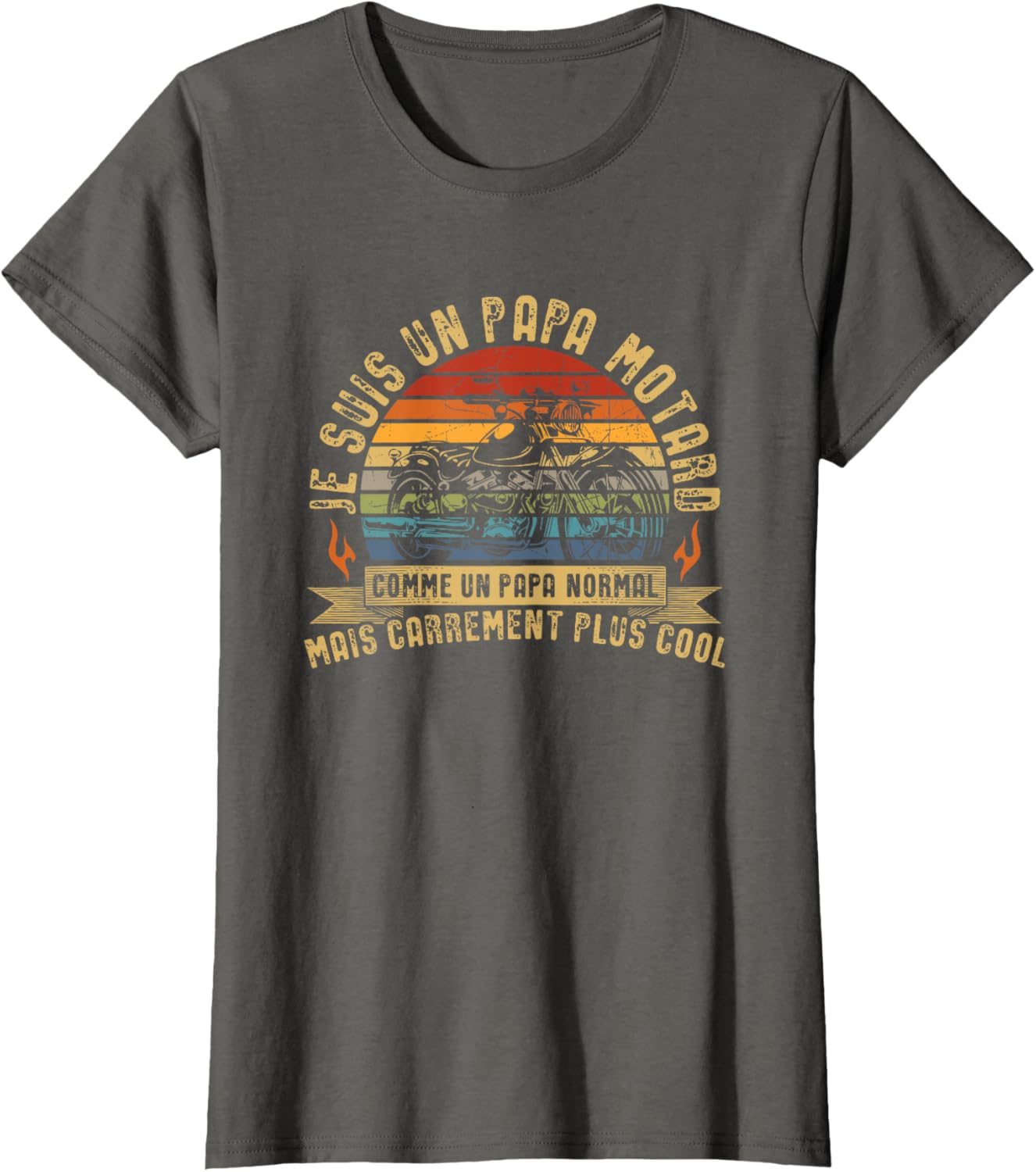 Detalle de T-Shirt Motard Papa Homme Moto Cadeau – Style et confort pour motards