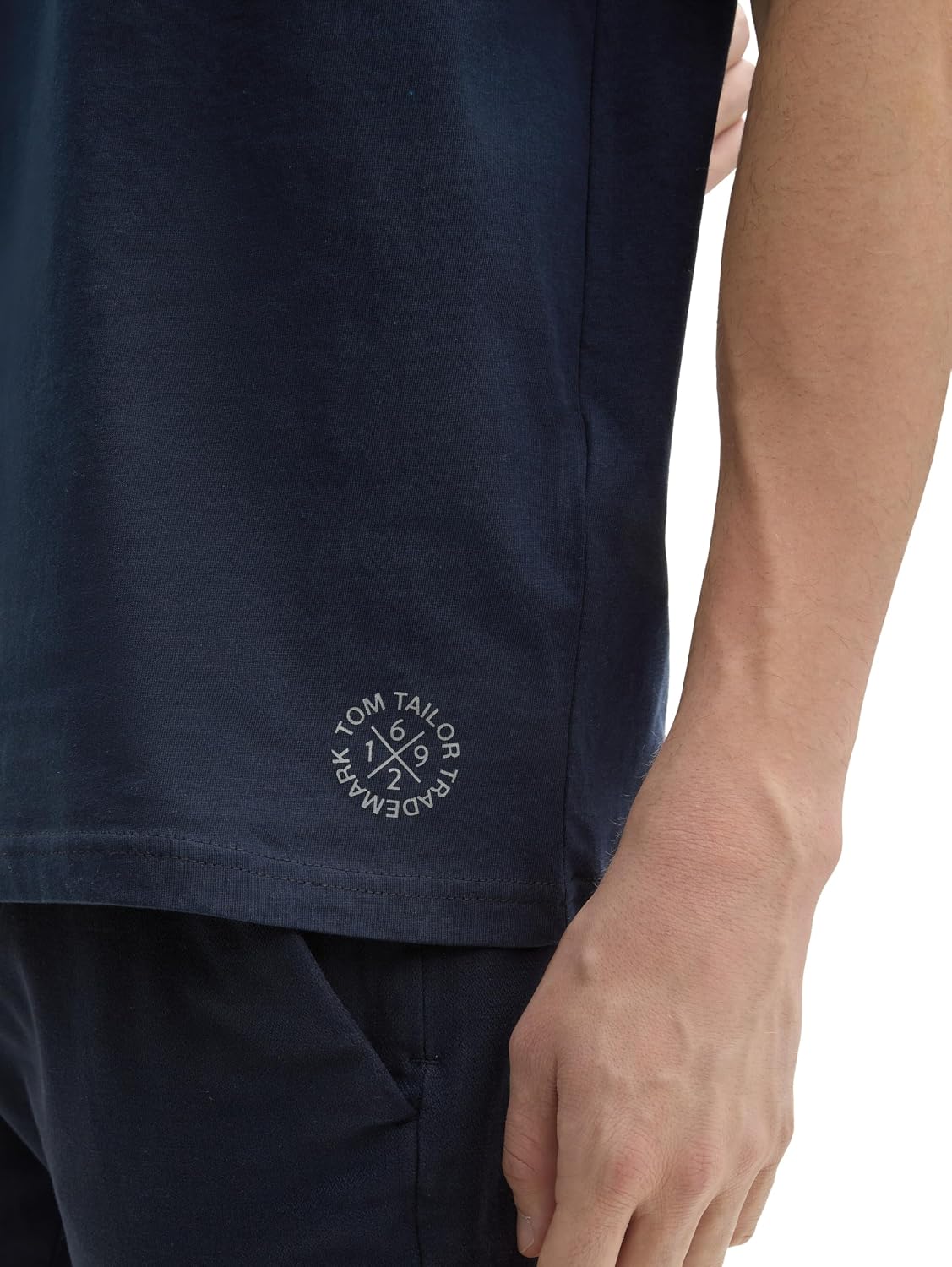 Thumbnail 2 de TOM TAILOR herr-T-shirt i 2-pack med V-ringning, kort ärm och 100 % bomull