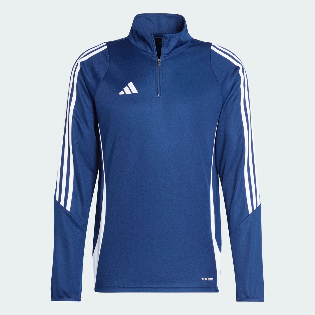 Detalle de Sudadera entrenamiento Tiro 24 de Adidas: comodidad y estilo para tus sesiones en azul