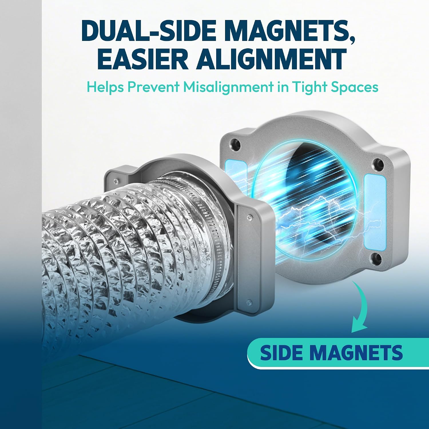 Thumbnail 3 de DryerEase 4-Inch Magnetic Dryer Vent Connector Kit with 2.6-ft Duct