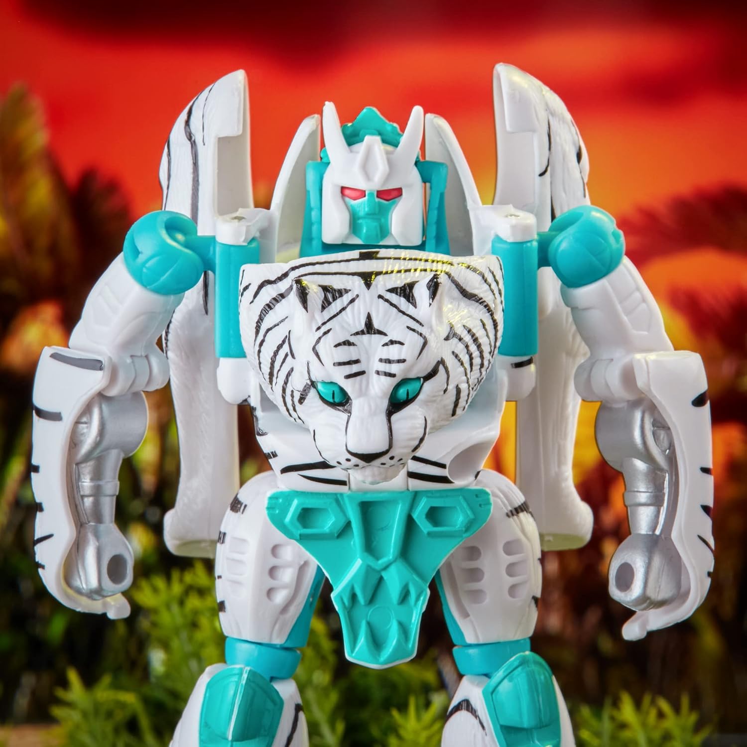 Detalle de Transformers Figura Tigatron Beast Wars 15 cm – stile retrò e trasformazione in 9 passi
