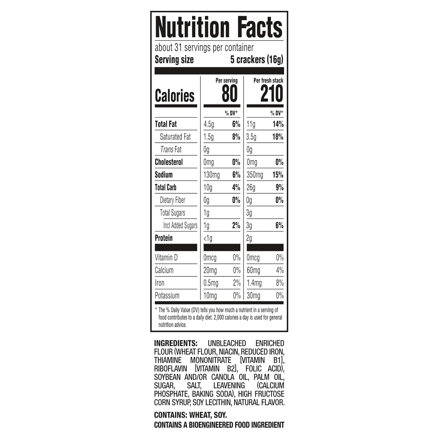 Detalle 2 de RITZ 10044000045750 Fresh Stacks Original Crackers, 72 Individually Wrapped Packs