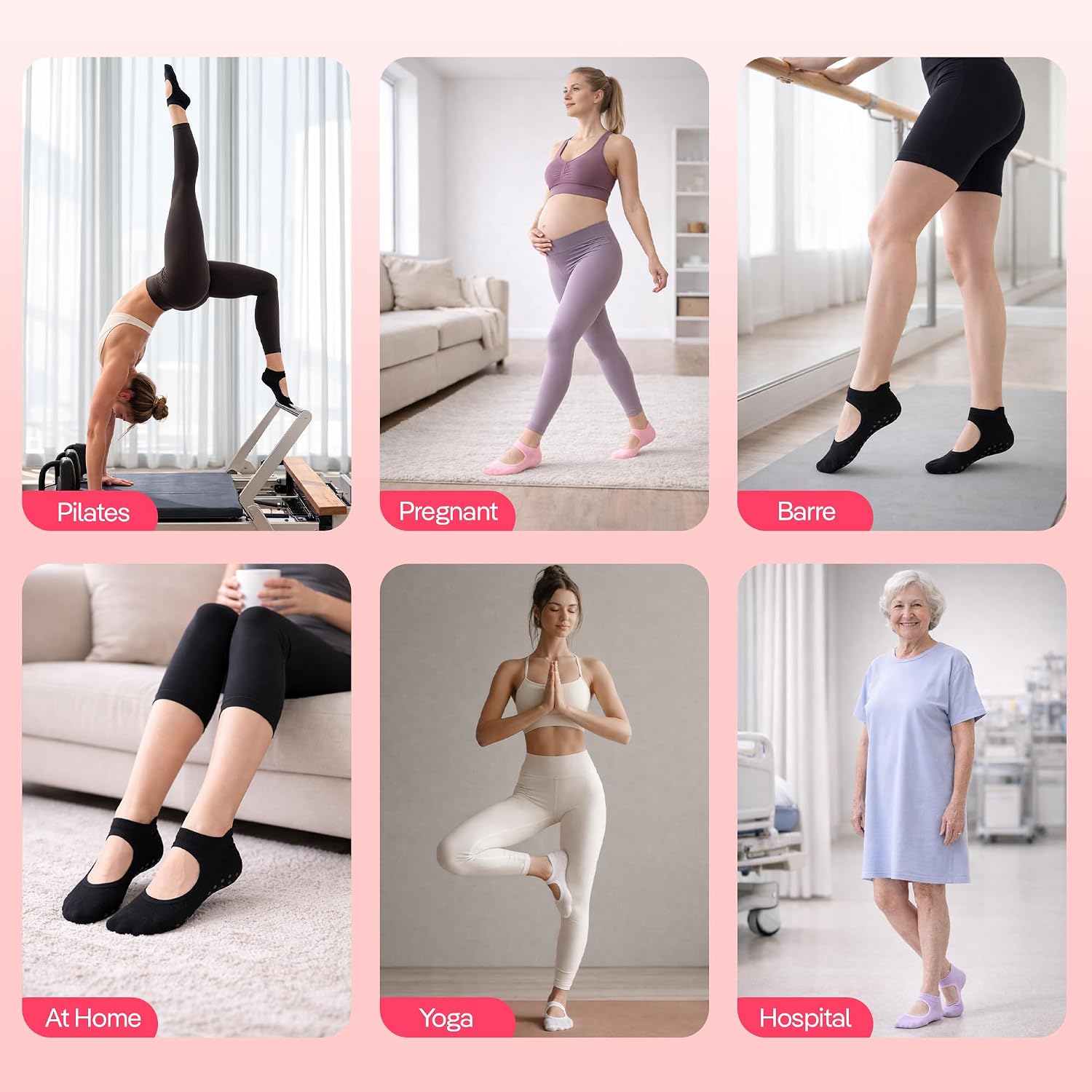 Thumbnail 5 de CoolMate Pilates Socks with Grips for Women ⚙