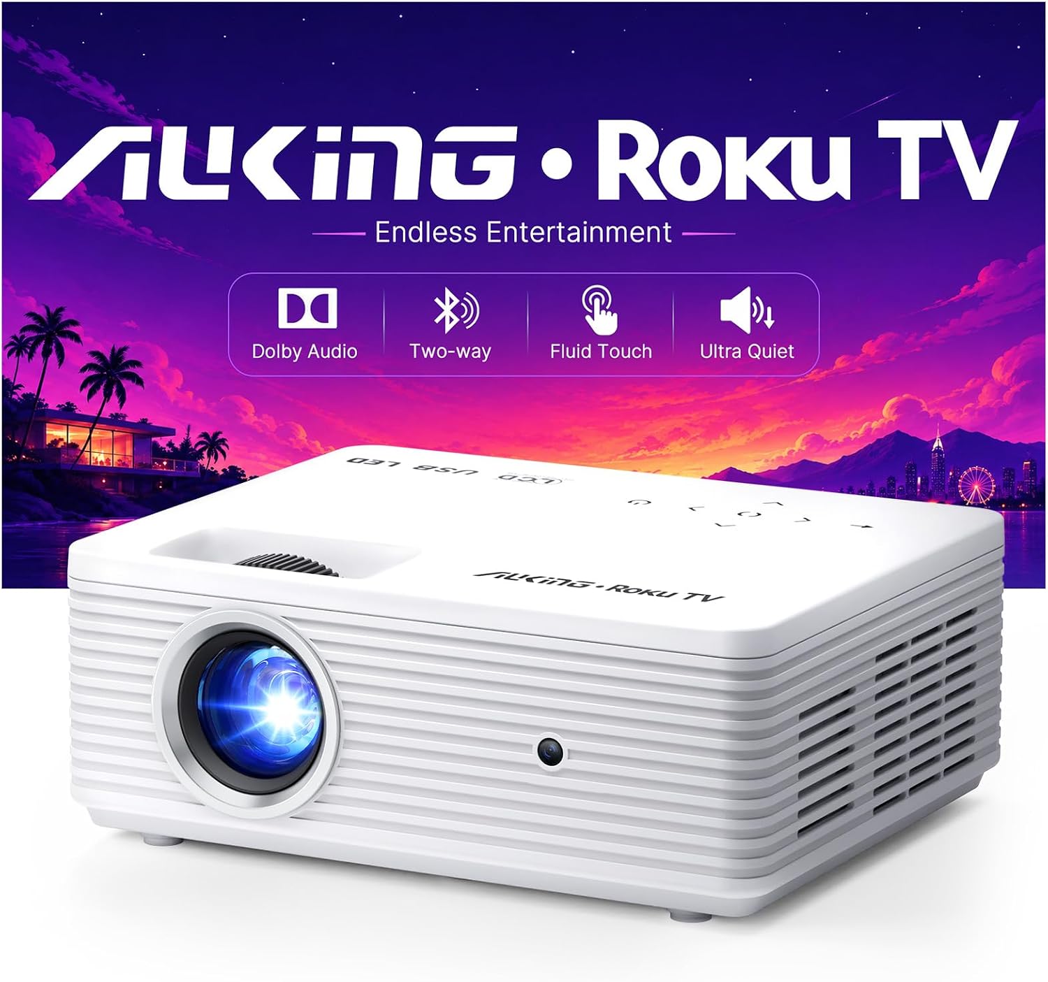 Detalle de Auking Smart Projector with Roku TV