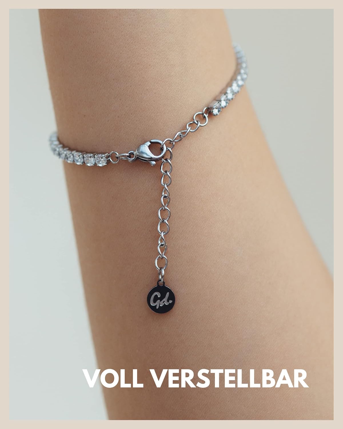 Thumbnail 3 de GD GOOD.designs Tennisarmband für Damen mit Cubic Zirkonia – Armkette in Roségold, Silber oder 18K vergoldet
