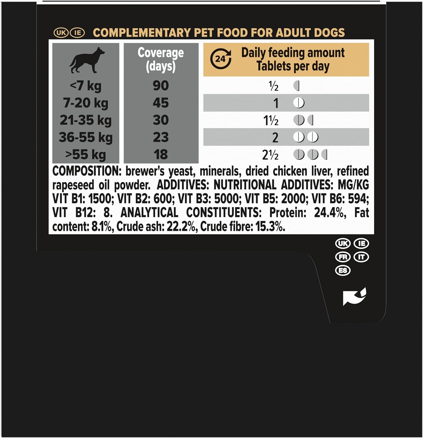Detalle de PURINA PRO PLAN Multivitamins+ pour Chien – Alimentation complémentaire en poudre, boîte 60 g