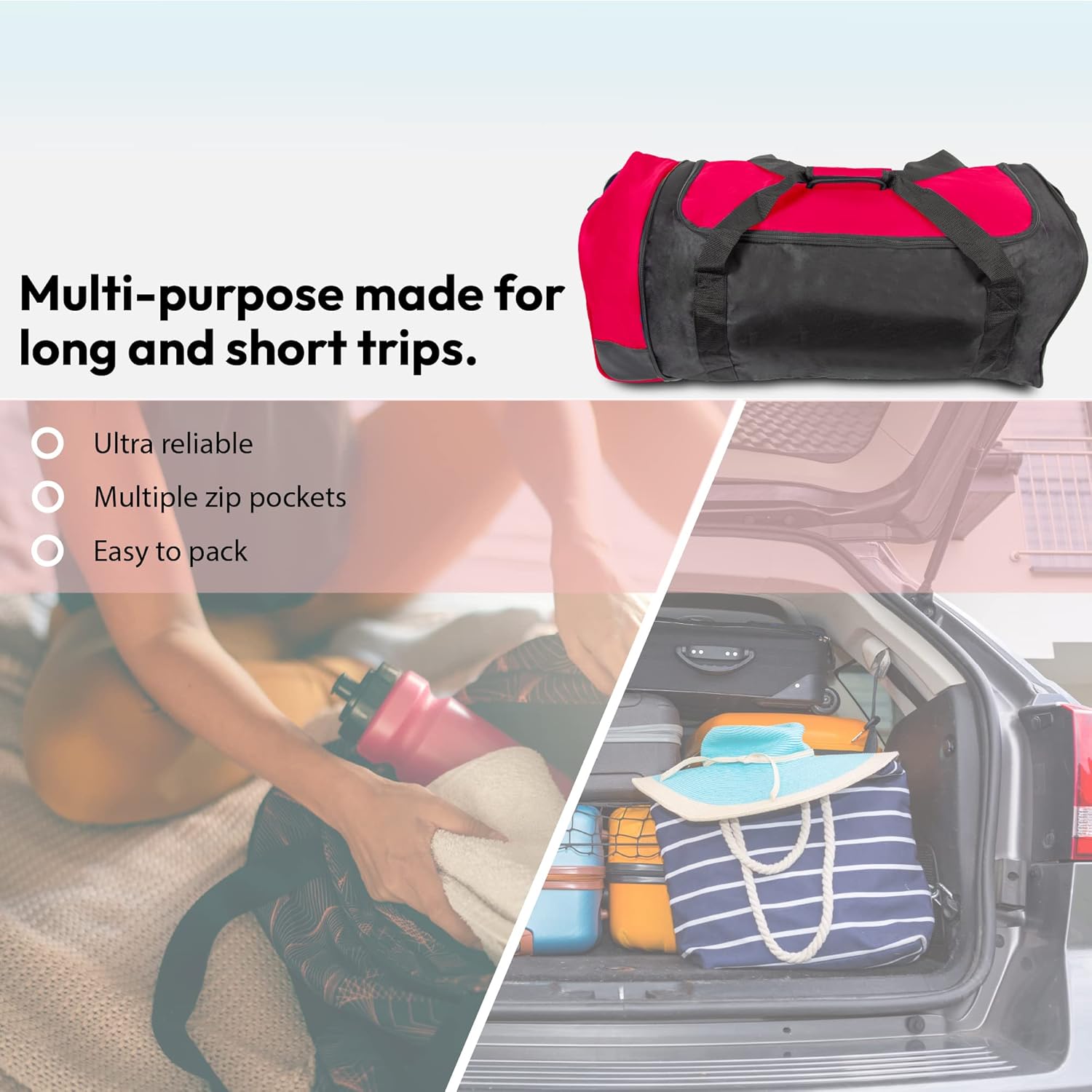 Thumbnail 3 de iN Suitcase Large 80L foldable wheeled holdall