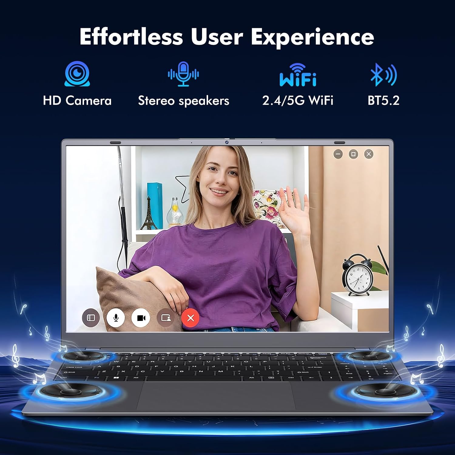 Thumbnail 6 de SHBIV 15.6 inch Laptop: 12GB RAM, 128GB SSD, Pentium Gold (Up to 3.4GHz) — 1080p IPS, Gray