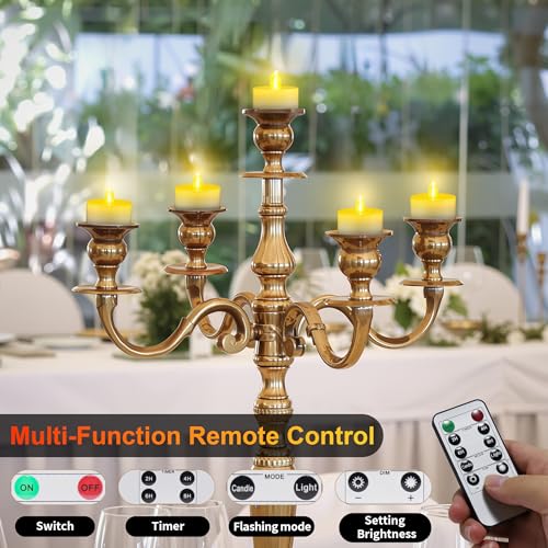 Detalle de daphomeu LED Teelichter Wiederaufladbar – flameless 6er Set mit Fernbedienung