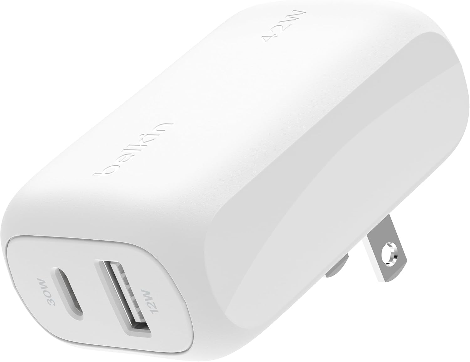 Detalle 2 de Belkin WCB010dqWHJP USB充電器 2ポート・各30W、PD急速充電と折りたたみ式プラグ