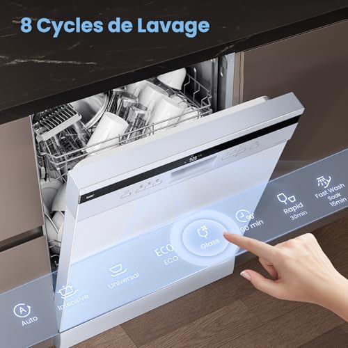 Detalle de COMFEE FD1435E-W | Lave-vaisselle Pose Libre 14 Couverts 60 cm, 44 dB
