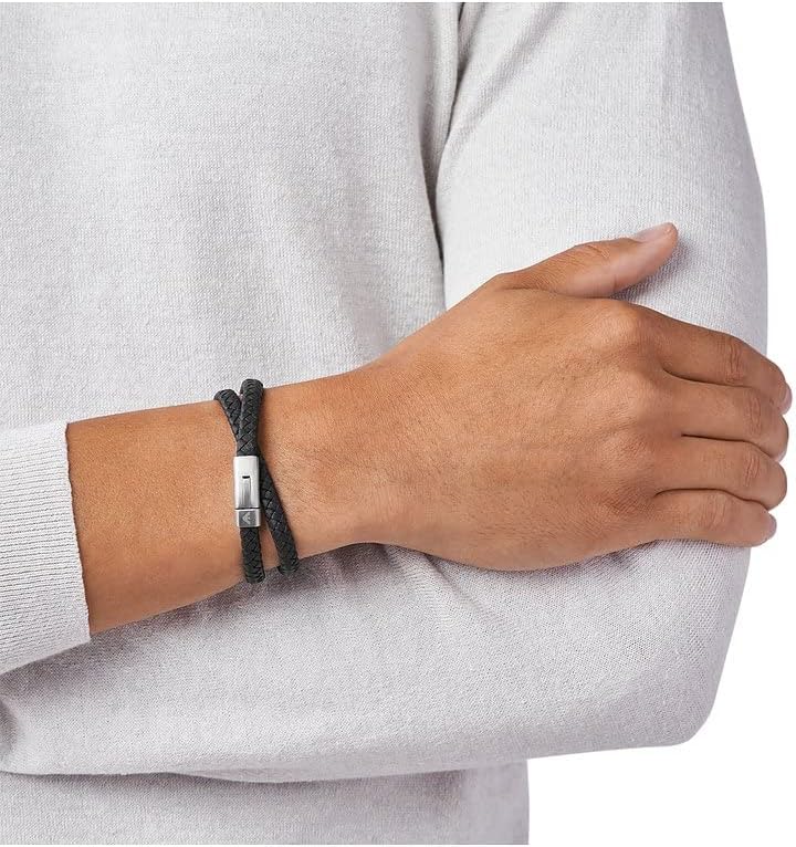 Detalle 2 de Emporio Armani Herren-Armband EGS2176040 aus Edelstahl, silbern, 18,5 cm